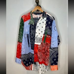 Loewe Asymmetrical Paisley Bandana Button Up XS